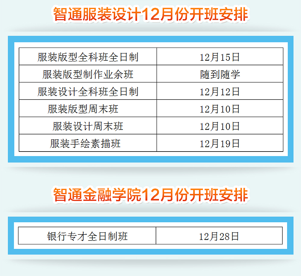 智通培訓(xùn)12月份開(kāi)班通知04